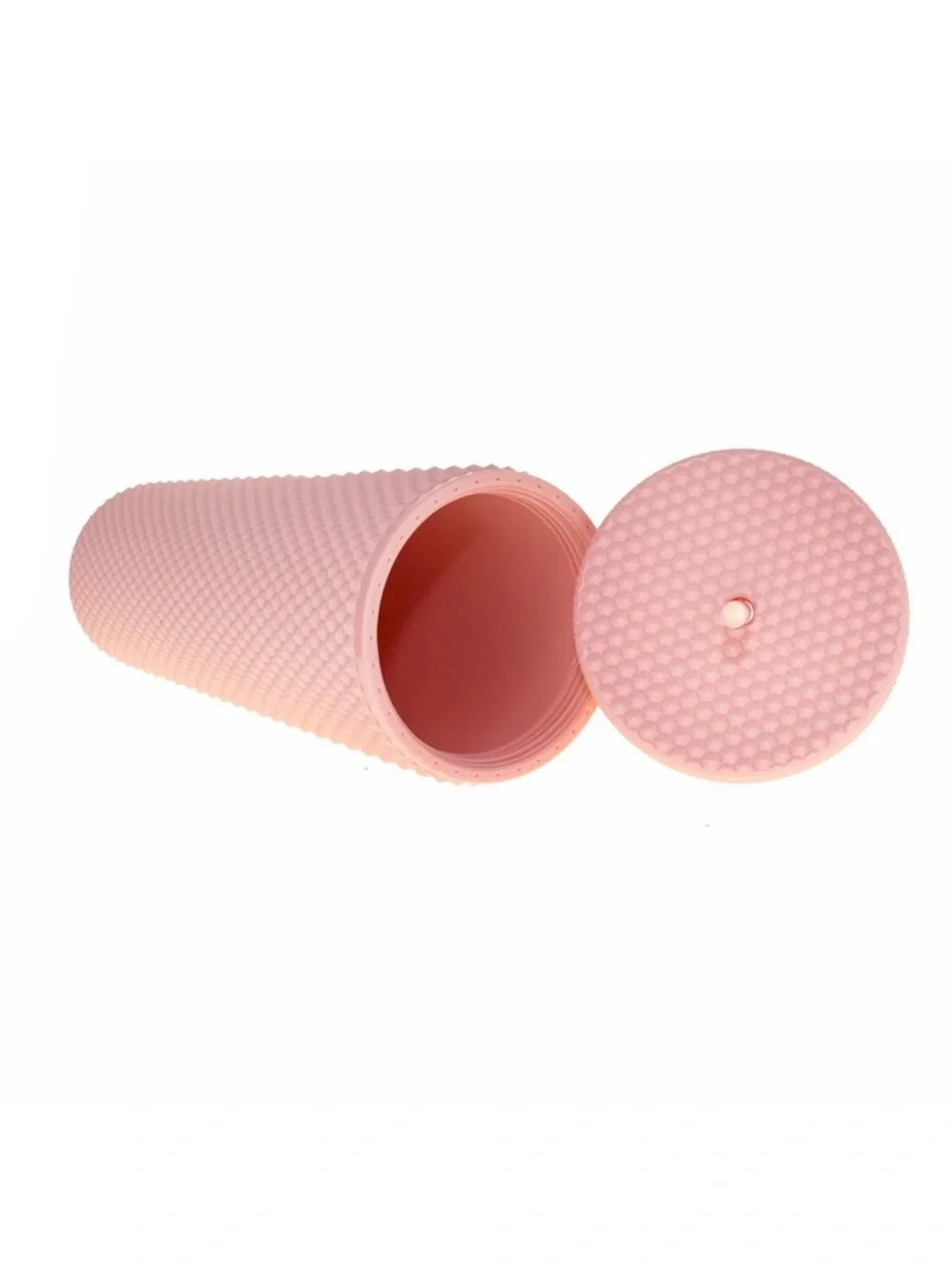 Starbucks Venti Tumbler Studded Matte Pink Diamond Rubberized Cold Cup 24oz